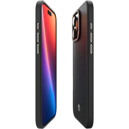 Карбоновий чохол Spigen Enzo Aramid Black Natural для iPhone 16 Pro Max (ACS08501)