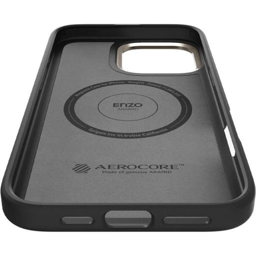 Карбоновий чохол Spigen Enzo Aramid Black Natural для iPhone 16 Pro Max (ACS08501)