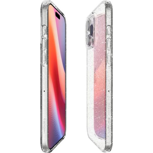 Прозорий чохол Spigen Liquid Crystal Glitter Crystal Quartz для iPhone 16 Pro Max (ACS07985)