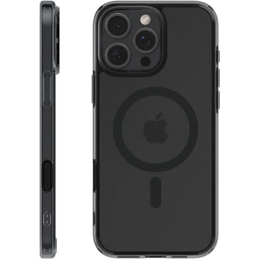 Прозрачный чехол Spigen Ultra Hybrid T (MagFit + Camera Control) Frost Black для iPhone 16 Pro Max (ACS08507)