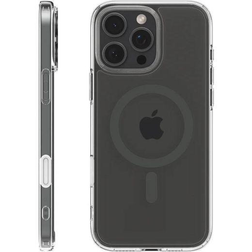 Прозрачный чехол Spigen Ultra Hybrid T (MagFit + Camera Control) Graphite для iPhone 16 Pro (ACS08513)