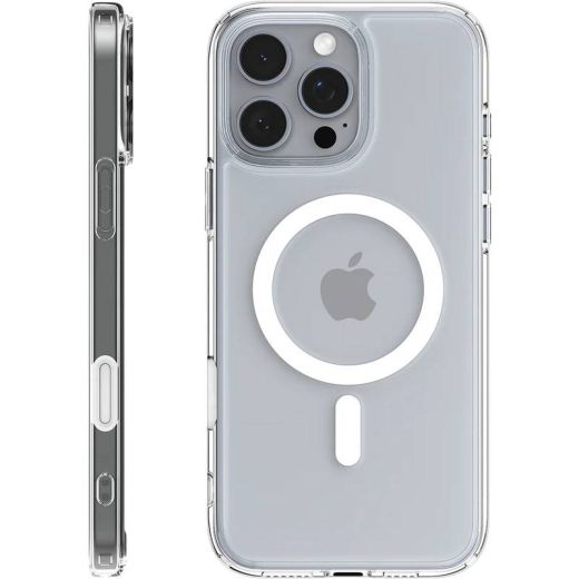 Прозрачный чехол Spigen Ultra Hybrid T (MagFit + Camera Control) White для iPhone 16 Pro Max (ACS08505)