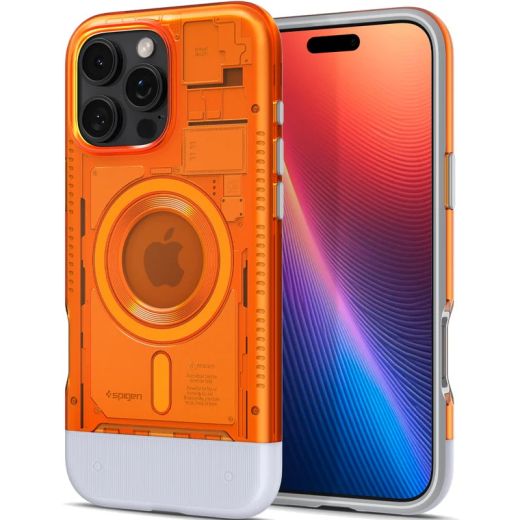 Чехол Spigen Classic C1 with MagSafe Tangerine для iPhone 16 Pro Max (ACS08559)