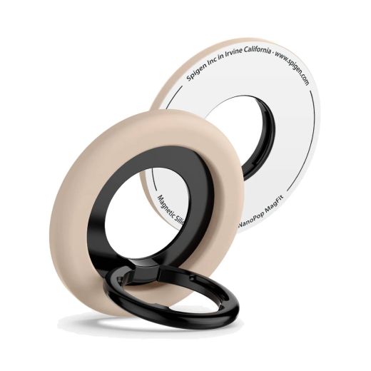 Магнитное кольцо-подставка для телефона Spigen Nano Pop (MagFit) Coconut Beige (AMP09031)