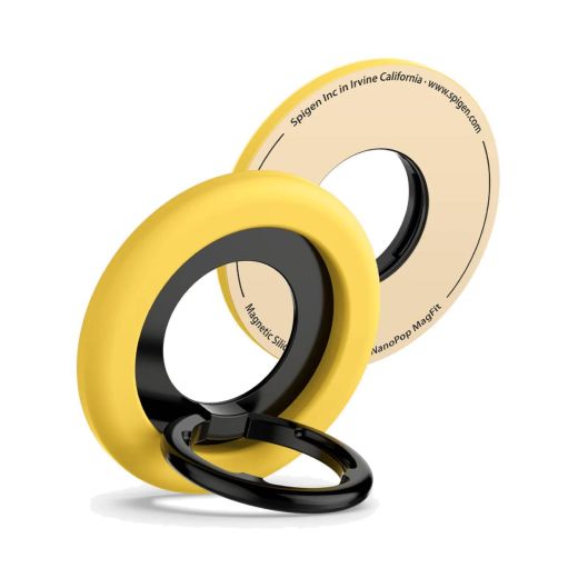 Магнитное кольцо-подставка для телефона Spigen Nano Pop (MagFit) Mango Yellow (AMP09027)