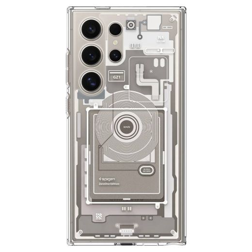 Прозрачный чехол Spigen Ultra Hybrid Zero One Natural Titanium для Samsung Galaxy S24 Ultra (ACS07653)