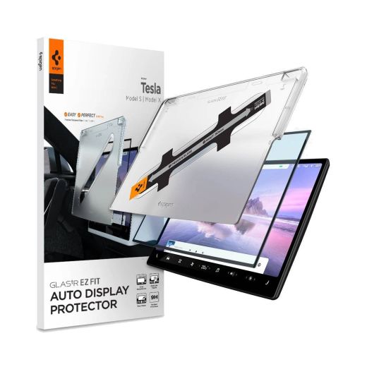 Захисне скло Spigen GLAS.tR EZ Fit | Anti-Glare Screen Protector для Tesla Model S | Model X (2021-2025) (AGL02810)