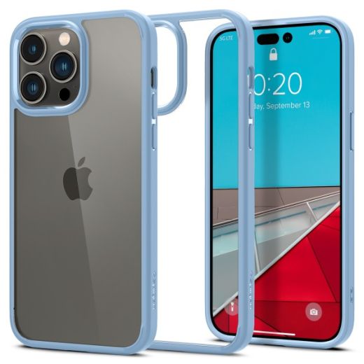 Прозрачный чехол Spigen Crystal Hybrid Sierra Blue для iPhone 14 Pro (ACS04667)