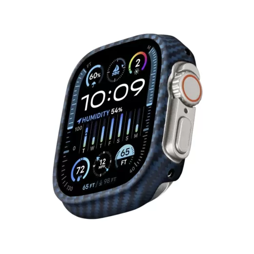 Карбоновий чохол Pitaka Air Case Black/Blue для Apple Watch Ultra | Ultra 2 49mm (KW2302A)