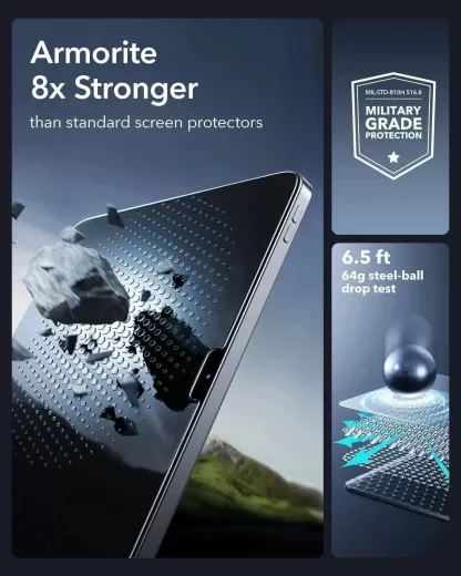 Захисне скло ESR UltraFit Armorite Screen Protector (2 шт.) для iPad Air 11” M3 | M2 (2025 | 2024) (1E12000201)