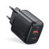 Сетевое зарядное устройство WIWU 20W Wall Charger Type-C + USB (EU) Black