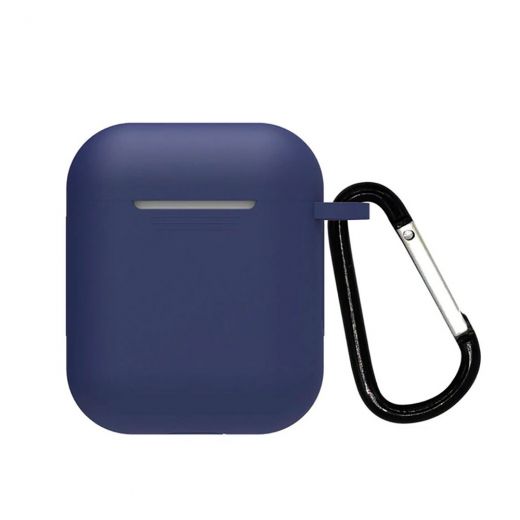 Силиконовый чехол CasePro Silicone Case Navy Blue для AirPods 1/2