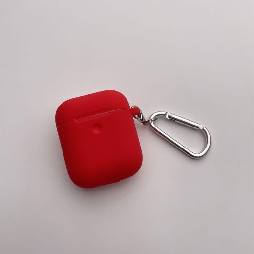 Силиконовый чехол CasePro Silicone Case Red для AirPods 1/2