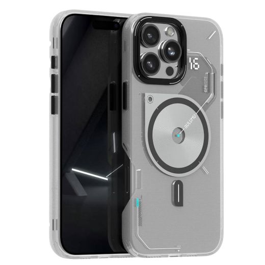 Прозрачный светящийся в темноте чехол Aulumu A16 Frosted Case Translucent White для iPhone 16 Pro Max