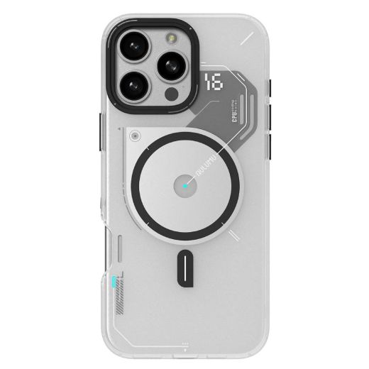 Прозрачный светящийся в темноте чехол Aulumu A16 Frosted Case Translucent White для iPhone 16 Pro