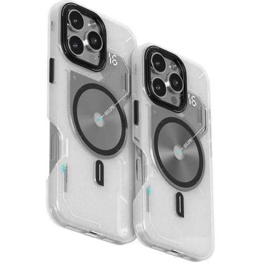 Прозрачный светящийся в темноте чехол Aulumu A16 Frosted Case Translucent White для iPhone 16 Pro