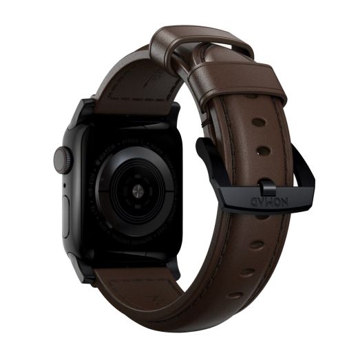 Кожаный ремешок Nomad Traditional Band Rustic Brown Leather / Black Hardware для Apple Watch 49мм | 45мм | 44мм (NM1A4RBT00)