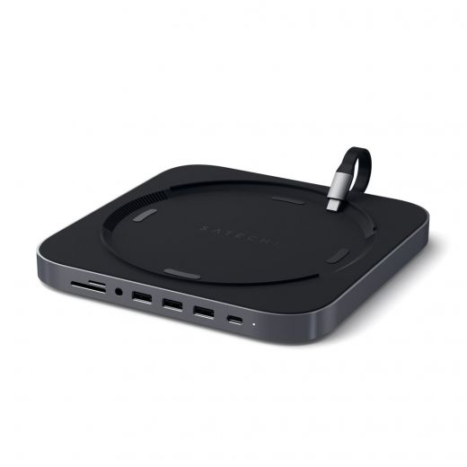 Хаб-подставка Satechi Type-C Aluminum Stand and Hub (ST-ABHFM) для Mac Mini