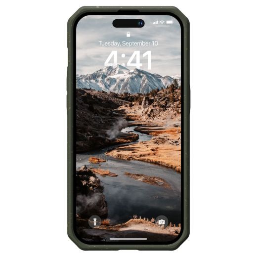Противоударный чехол UAG Biodegradable Outback Series Olive для iPhone 14 Pro (114074117272)
