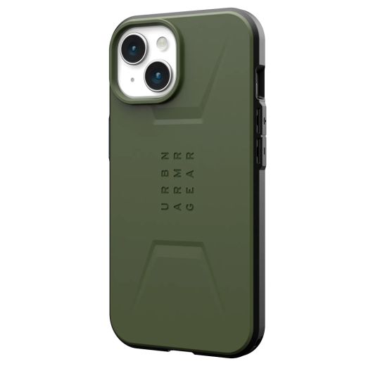 Противоударный чехол UAG Civilian with MagSafe Olive Drab для iPhone 15 (114287117272)