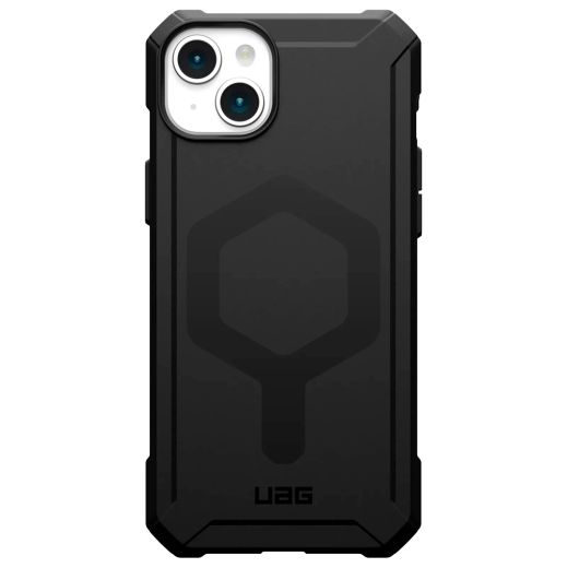 Противоударный чехол UAG Essential Armor with MagSafe Black для iPhone 15 Plus (114307114040)