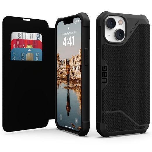 Противоударный чехол UAG Metropolis Kevlar Black для iPhone 14 (114044113940)