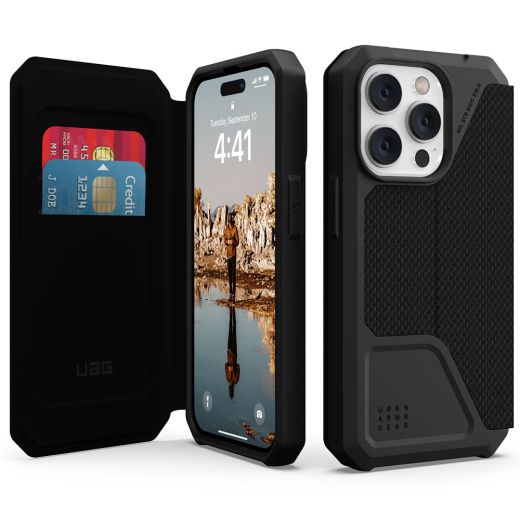 Противоударный чехол UAG Metropolis Kevlar Black для iPhone 14 Pro (114046113940)