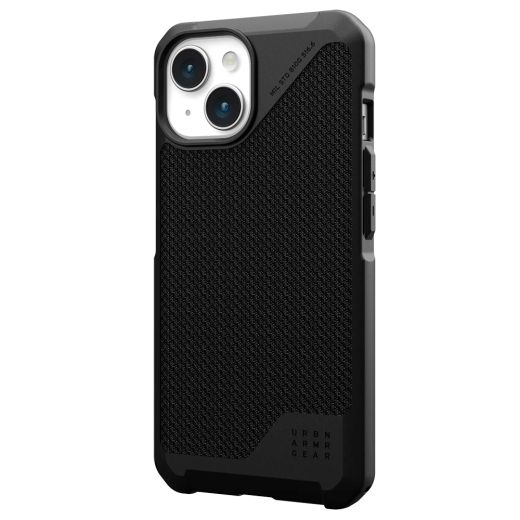 Противоударный чехол UAG Metropolis LT with MagSafe Kevlar Black для iPhone 15 (114315113940)