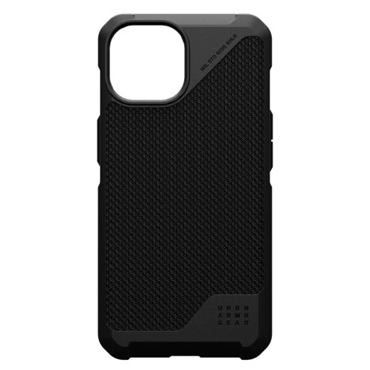 Противоударный чехол UAG Metropolis LT with MagSafe Kevlar Black для iPhone 15 (114315113940)