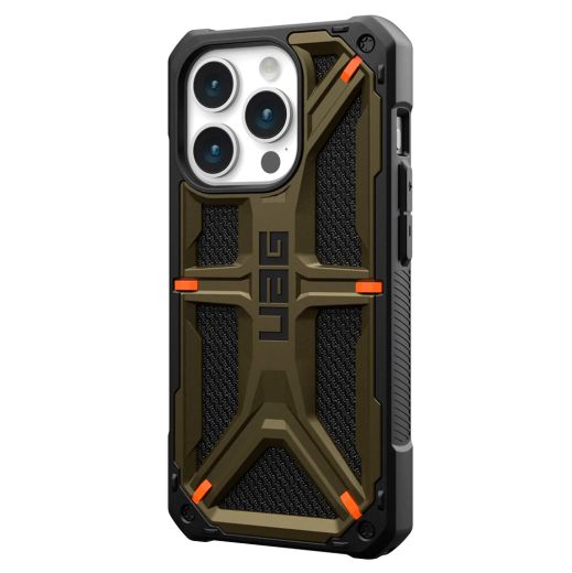 Противоударный чехол UAG Monarch Kevlar® Series Kevlar Elemental Green для iPhone 15 Pro (11427811397B)