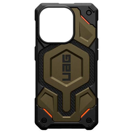 Противоударный чехол UAG Monarch Pro Kevlar® with MagSafe Kevlar Elemental Green для iPhone 15 Pro (11422111397B)