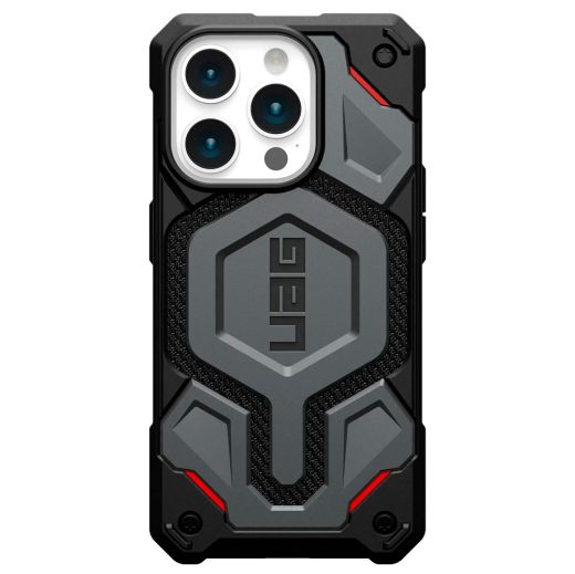 Противоударный чехол UAG Monarch Pro Kevlar® with MagSafe Kevlar Silver для iPhone 15 Pro (114221113933)