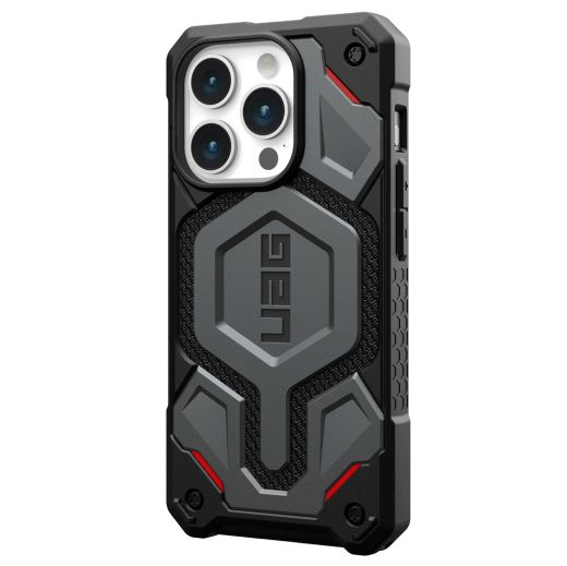 Противоударный чехол UAG Monarch Pro Kevlar® with MagSafe Kevlar Silver для iPhone 15 Pro (114221113933)