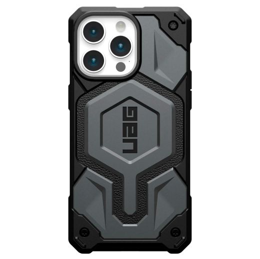 Противоударный чехол UAG Monarch Pro with MagSafe Silver для iPhone 15 Pro Max (114222113333)