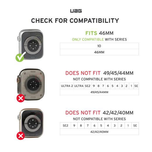 Протиударний чохол UAG Scout Case Clear для Apple Watch 10 46мм (1A4417114G4G)
