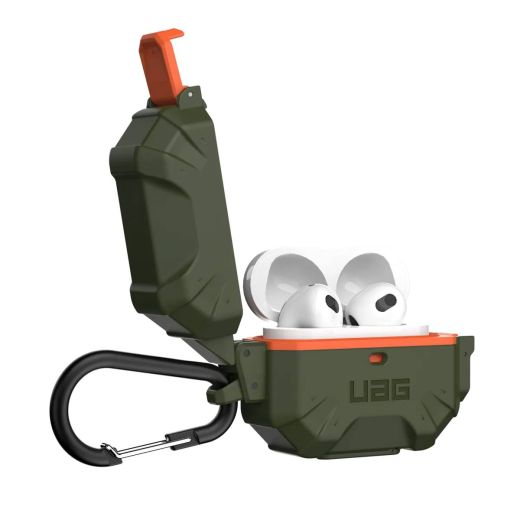 Чохол з карабіном UAG Pathfinder Series Olive/Orange для Airpods 3 (102927117297)