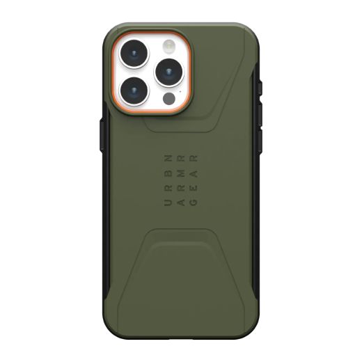 Протиударний чохол UAG Civilian with MagSafe Olive/Orange для iPhone 15 Pro Max (114295117297)