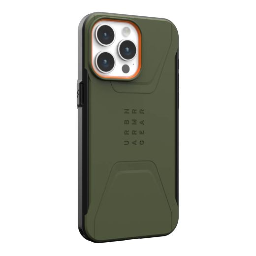 Протиударний чохол UAG Civilian with MagSafe Olive/Orange для iPhone 15 Pro Max (114295117297)