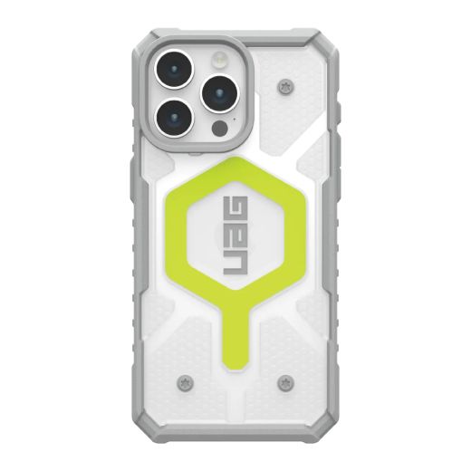 Протиударний чохол UAG Pathfinder with MagSafe Clear Active Neon для iPhone 15 Pro Max (114301118181)