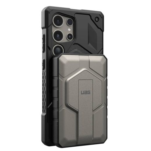 Повербанк UAG SRGE Rugged 10K Wireless Power Bank With Stand Titanium/Black (9B4411114036)
