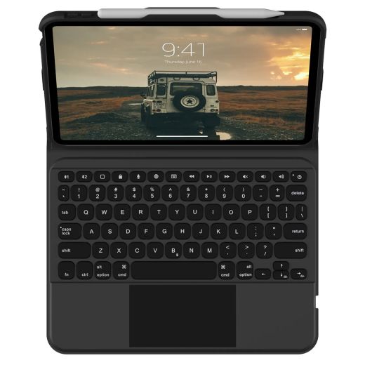 Защитный чехол-клавиатура UAG Rugged Black/Ash для iPad 11'' (2025) | iPad 10.9" (2022) - US English (124021114031)