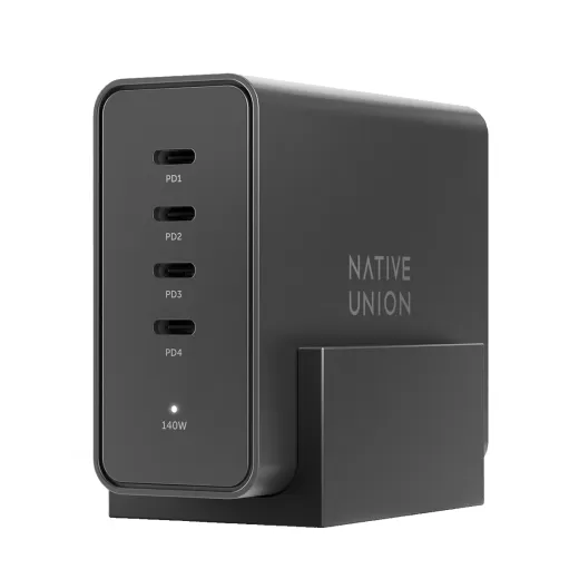 Сетевая зарядка Native Union Fast GaN Charger PD 140W Desktop USB-C 4-Port Black (FAST-PD140-BLK-EU)