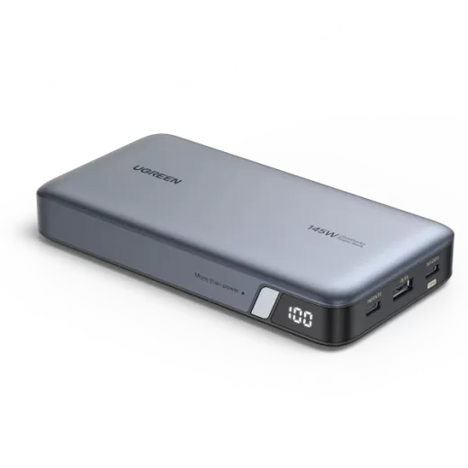 Повербанк (Внешний аккумулятор) Ugreen 145W | 25000mAh Power Bank for Laptop-3 Ports Space Grey