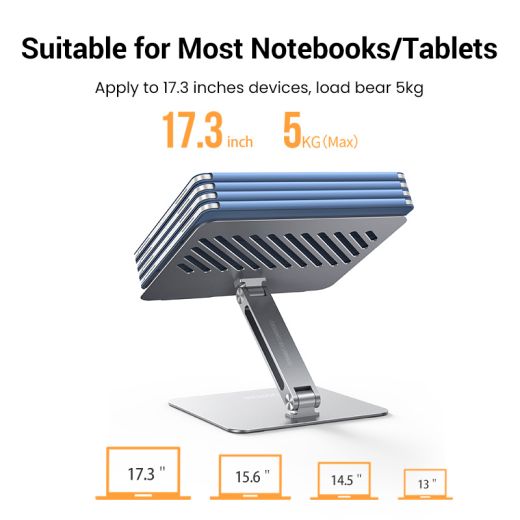 Підставка для ноутбука UGREEN LP339 Foldable Laptop Riser Gray (40291)