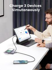 Повербанк с беспроводной зарядкой UGREEN Magnetic Battery 10000mAh Battery Pack with Foldable Kickstand PD 20W Space Grey
