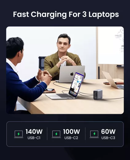 Зарядка Ugreen Nexode 300W USB C GaN Charger-5 Ports Desktop Charger