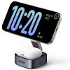 Бездротовий зарядний пристрій UGREEN W526 MagSafe Qi 20W 2 в 1 Black (UGR-35278)
