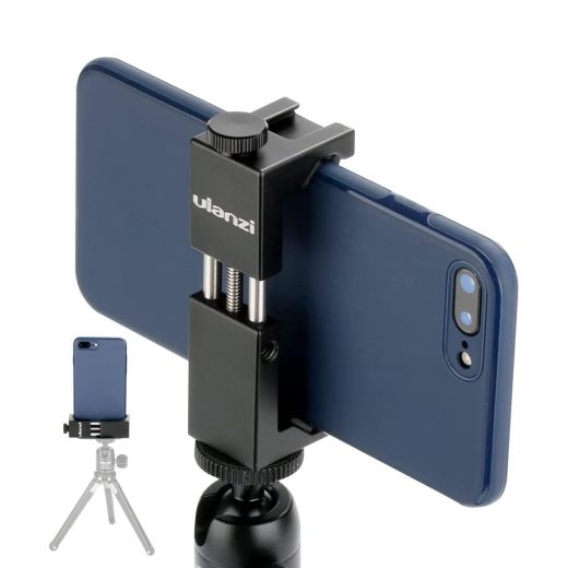 Держатель для телефона Ulanzi ST-02S Aluminum Phone Tripod Mount with Cold Shoe Mount Black