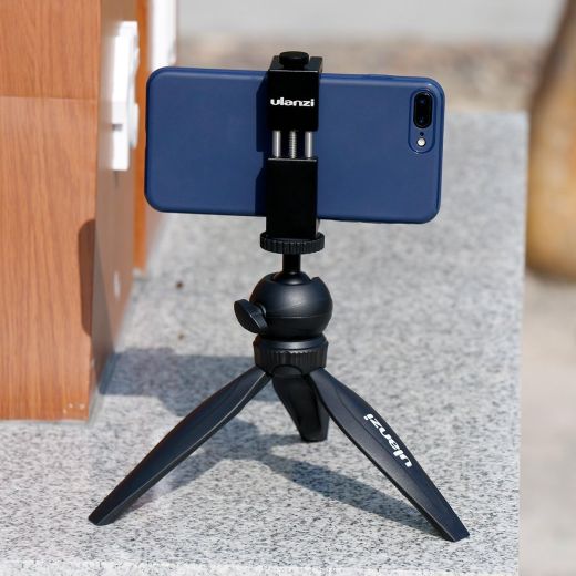 Держатель для телефона Ulanzi ST-02S Aluminum Phone Tripod Mount with Cold Shoe Mount Black