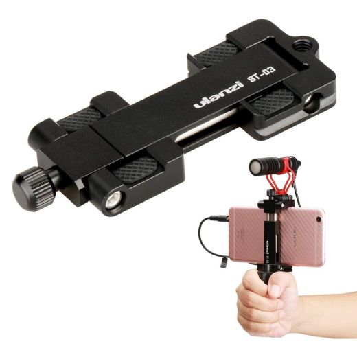 Тримач для телефону Ulanzi Ulanzi ST-03 Metal Smart Phone Tripod Mount with Cold Shoe Black